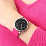Buy Shop Marc Jacobs Roxy Black Dial Pink Leather Strap Watch for Women - MJ1535 USA Online