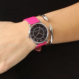 Buy Shop Marc Jacobs Roxy Black Dial Pink Leather Strap Watch for Women - MJ1535 USA Online