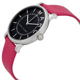 Buy Shop Marc Jacobs Roxy Black Dial Pink Leather Strap Watch for Women - MJ1535 USA Online