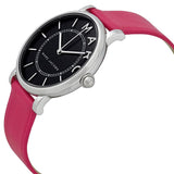 Buy Shop Marc Jacobs Roxy Black Dial Pink Leather Strap Watch for Women - MJ1540 USA Online
