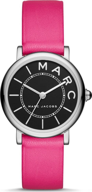 Buy Shop Marc Jacobs Roxy Black Dial Pink Leather Strap Watch for Women - MJ1540 USA Online