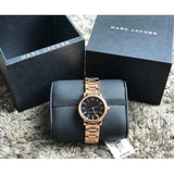 Buy Shop Marc Jacobs Roxy Black Dial Rose Gold Steel Strap Watch for Women - MJ3569 USA Online