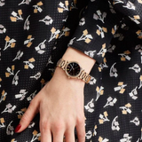 Buy Shop Marc Jacobs Roxy Black Dial Rose Gold Steel Strap Watch for Women - MJ3569 USA Online