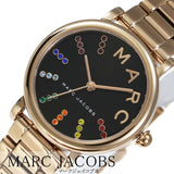 Buy Shop Marc Jacobs Roxy Black Dial Rose Gold Steel Strap Watch for Women - MJ3569 USA Online