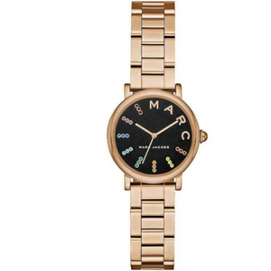 Buy Shop Marc Jacobs Roxy Black Dial Rose Gold Steel Strap Watch for Women - MJ3569 USA Online