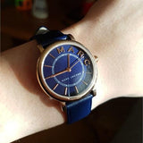Buy Shop Marc Jacobs Roxy Navy Blue Dial Navy Blue Leather Strap Watch for Women - MJ1539 USA Online
