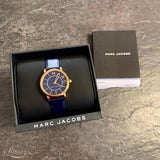 Buy Shop Marc Jacobs Roxy Navy Blue Dial Navy Blue Leather Strap Watch for Women - MJ1539 USA Online