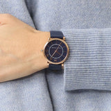 Buy Shop Marc Jacobs Roxy Navy Blue Dial Navy Blue Leather Strap Watch for Women - MJ1539 USA Online