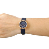 Buy Shop Marc Jacobs Roxy Navy Blue Dial Navy Blue Leather Strap Watch for Women - MJ1539 USA Online