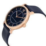 Buy Shop Marc Jacobs Roxy Navy Blue Dial Navy Blue Leather Strap Watch for Women - MJ1539 USA Online