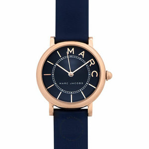 Buy Shop Marc Jacobs Roxy Navy Blue Dial Navy Blue Leather Strap Watch for Women - MJ1539 USA Online