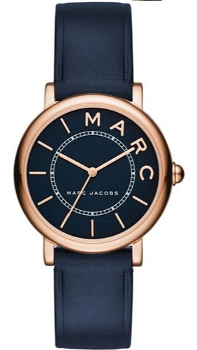 Buy Shop Marc Jacobs Roxy Navy Blue Dial Navy Blue Leather Strap Watch for Women - MJ1539 USA Online