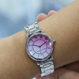 Buy Shop Marc Jacobs Roxy Pink Dial Silver Steel Strap Watch for Women - MJ3554 USA Online