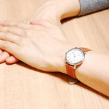 Buy Shop Marc Jacobs Roxy Silver Dial Brown Leather Strap Watch for Women - MJ1572 USA Online