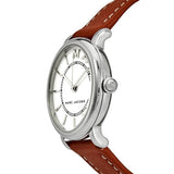 Buy Shop Marc Jacobs Roxy Silver Dial Brown Leather Strap Watch for Women - MJ1572 USA Online
