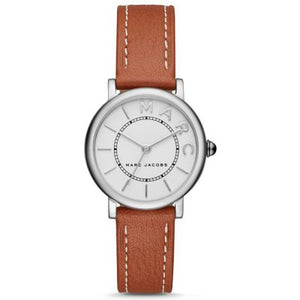 Buy Shop Marc Jacobs Roxy Silver Dial Brown Leather Strap Watch for Women - MJ1572 USA Online