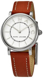 Buy Shop Marc Jacobs Roxy Silver Dial Brown Leather Strap Watch for Women - MJ1572 USA Online