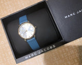 Buy Shop Marc Jacobs Roxy Silver Dial Green Leather Strap Watch for Women - MJ1633 USA Online