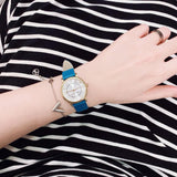 Buy Shop Marc Jacobs Roxy Silver Dial Green Leather Strap Watch for Women - MJ1633 USA Online