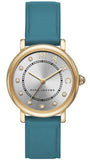 Buy Shop Marc Jacobs Roxy Silver Dial Green Leather Strap Watch for Women - MJ1633 USA Online