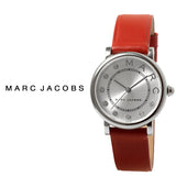 Buy Shop Marc Jacobs Roxy Silver Dial Red Leather Strap Watch for Women - MJ1632 USA Online