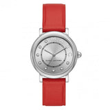 Buy Shop Marc Jacobs Roxy Silver Dial Red Leather Strap Watch for Women - MJ1632 USA Online