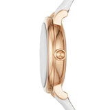 Buy Shop Marc Jacobs Roxy Silver Dial White Leather Strap Watch for Women - MJ1634 USA Online