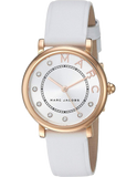 Buy Shop Marc Jacobs Roxy Silver Dial White Leather Strap Watch for Women - MJ1634 USA Online