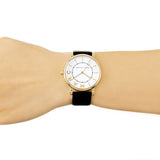 Buy Shop Marc Jacobs Roxy White Dial Black Leather Strap Watch for Women - MJ1532 USA Online