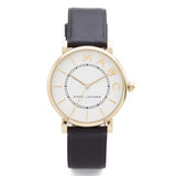 Buy Shop Marc Jacobs Roxy White Dial Black Leather Strap Watch for Women - MJ1532 USA Online
