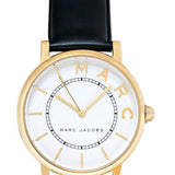 Buy Shop Marc Jacobs Roxy White Dial Black Leather Strap Watch for Women - MJ1532 USA Online