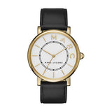 Buy Shop Marc Jacobs Roxy White Dial Black Leather Strap Watch for Women - MJ1532 USA Online