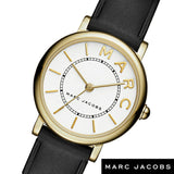Buy Shop Marc Jacobs Roxy White Dial Black Leather Strap Watch for Women - MJ1537 USA Online