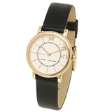 Buy Shop Marc Jacobs Roxy White Dial Black Leather Strap Watch for Women - MJ1537 USA Online