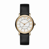 Buy Shop Marc Jacobs Roxy White Dial Black Leather Strap Watch for Women - MJ1537 USA Online