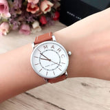 Buy Shop Marc Jacobs Roxy White Dial Brown Leather Strap Watch for Women - MJ1571 USA Online