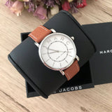 Buy Shop Marc Jacobs Roxy White Dial Brown Leather Strap Watch for Women - MJ1571 USA Online