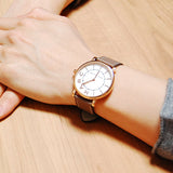 Buy Shop Marc Jacobs Roxy White Dial Cement Brown Leather Strap Watch for Women - MJ1533 USA Online