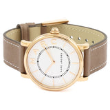 Buy Shop Marc Jacobs Roxy White Dial Cement Brown Leather Strap Watch for Women - MJ1533 USA Online
