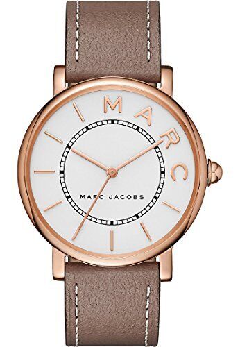 Buy Shop Marc Jacobs Roxy White Dial Cement Brown Leather Strap Watch for Women - MJ1533 USA Online