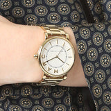 Buy Shop Marc Jacobs Roxy White Dial Gold Steel Strap Watch for Women - MJ3522 USA Online