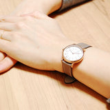 Buy Shop Marc Jacobs Roxy White Dial Light Brown Leather Strap Watch for Women - MJ1538 USA Online