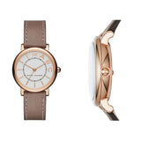 Buy Shop Marc Jacobs Roxy White Dial Light Brown Leather Strap Watch for Women - MJ1538 USA Online
