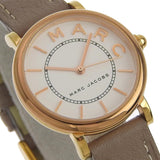 Buy Shop Marc Jacobs Roxy White Dial Light Brown Leather Strap Watch for Women - MJ1538 USA Online