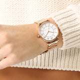 Buy Shop Marc Jacobs Roxy White Dial Rose Gold Steel Strap Watch for Women - MJ3523 USA Online