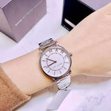 Buy Shop Marc Jacobs Roxy White Dial Silver Steel Strap Watch for Women - MJ3521 USA Online