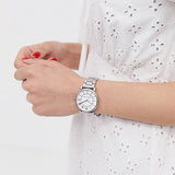Buy Shop Marc Jacobs Roxy White Dial Silver Steel Strap Watch for Women - MJ3521 USA Online