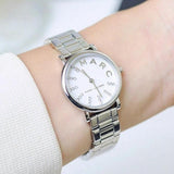 Buy Shop Marc Jacobs Roxy White Dial Silver Steel Strap Watch for Women - MJ3568 USA Online