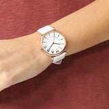 Buy Shop Marc Jacobs Roxy White Dial White Leather Strap Watch for Women - MJ1561 USA Online