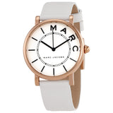 Buy Shop Marc Jacobs Roxy White Dial White Leather Strap Watch for Women - MJ1561 USA Online
